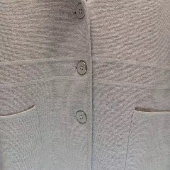 Talbots Womens Size 3X Pure Merino Wool Sweater Gray Long Sleeve Cardigan EUC - Picture 7 of 9
